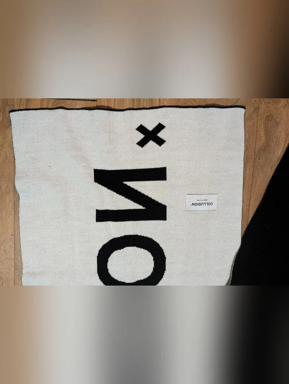 White and Black Logo Scarf